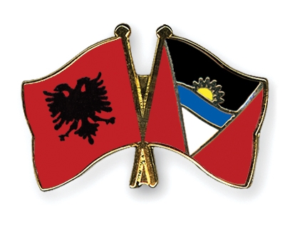 Fahnen Pins Albanien Antigua-und-Barbuda