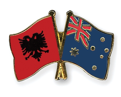 Fahnen Pins Albanien Australien