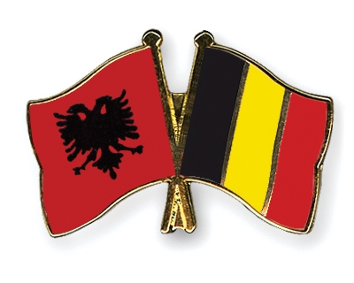 Fahnen Pins Albanien Belgien