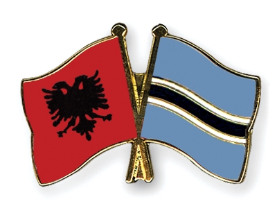 Fahnen Pins Albanien Botsuana