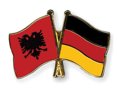 Fahnen Pins Albanien Deutschland