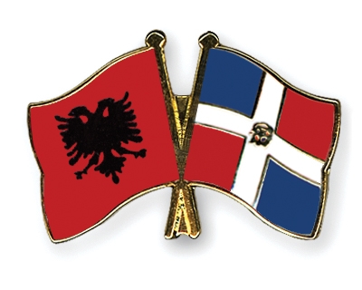 Fahnen Pins Albanien Dominikanische-Republik