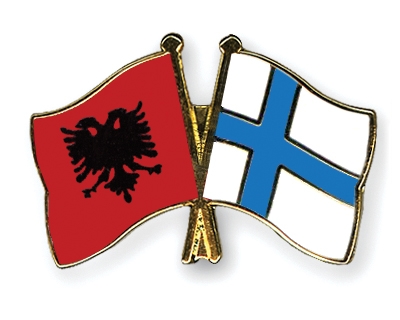 Fahnen Pins Albanien Finnland