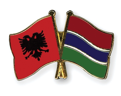 Fahnen Pins Albanien Gambia