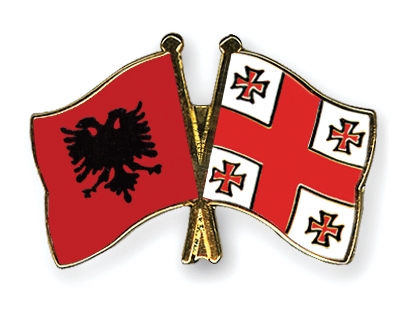 Fahnen Pins Albanien Georgien