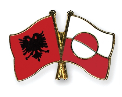 Fahnen Pins Albanien Grnland