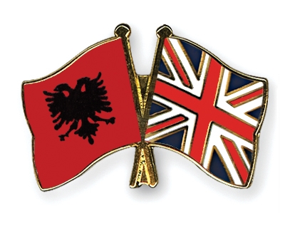 Fahnen Pins Albanien Grossbritannien
