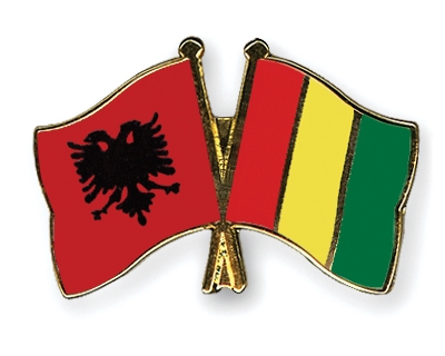 Fahnen Pins Albanien Guinea