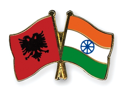 Fahnen Pins Albanien Indien