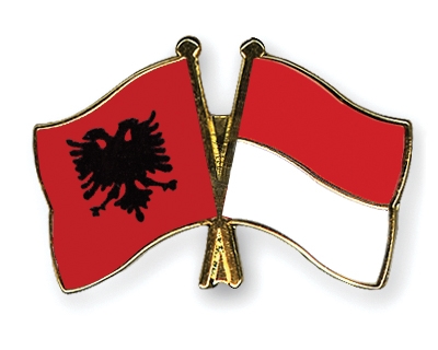 Fahnen Pins Albanien Indonesien