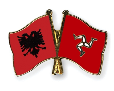 Fahnen Pins Albanien Isle-of-Man
