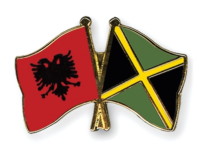 Fahnen Pins Albanien Jamaika