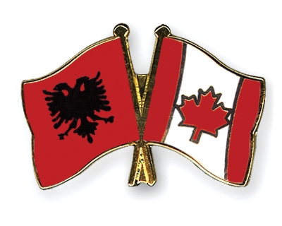 Fahnen Pins Albanien Kanada