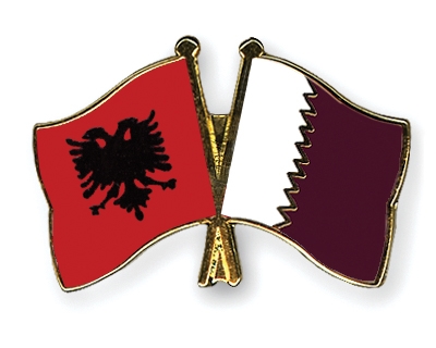 Fahnen Pins Albanien Katar