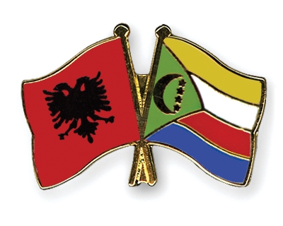 Fahnen Pins Albanien Komoren