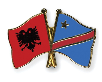 Fahnen Pins Albanien Kongo-Demokratische-Republik