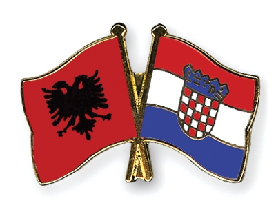Fahnen Pins Albanien Kroatien