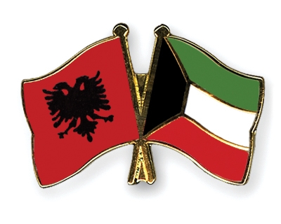 Fahnen Pins Albanien Kuwait