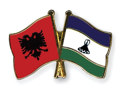 Fahnen Pins Albanien Lesotho