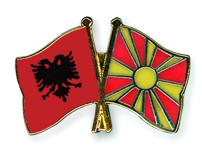 Fahnen Pins Albanien Mazedonien