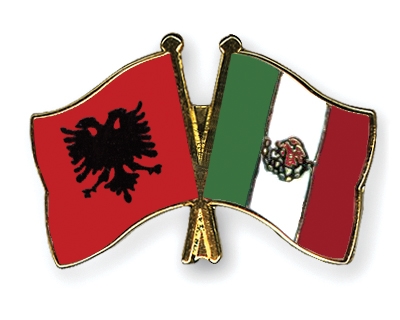 Fahnen Pins Albanien Mexiko