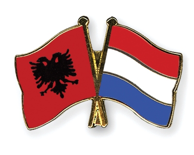 Fahnen Pins Albanien Niederlande