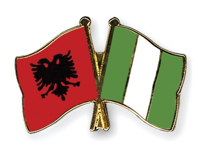 Fahnen Pins Albanien Nigeria