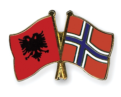 Fahnen Pins Albanien Norwegen