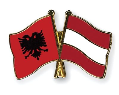 Fahnen Pins Albanien sterreich