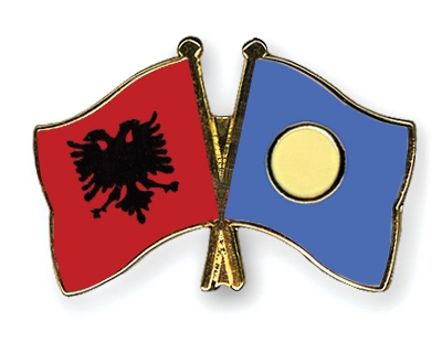 Fahnen Pins Albanien Palau