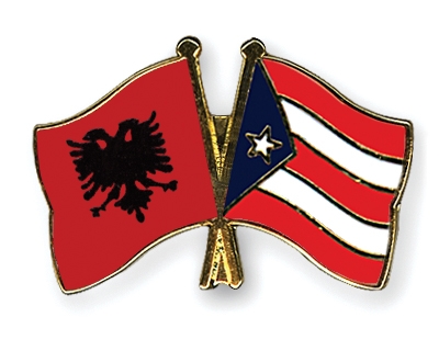 Fahnen Pins Albanien Puerto-Rico