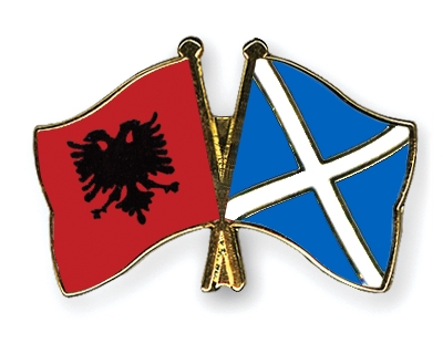 Fahnen Pins Albanien Schottland