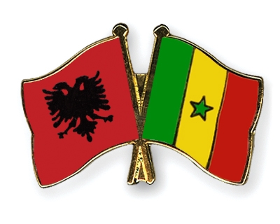 Fahnen Pins Albanien Senegal