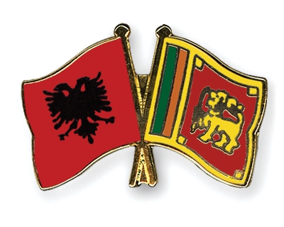 Fahnen Pins Albanien Sri-Lanka