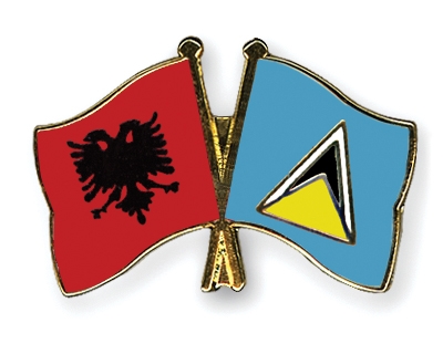 Fahnen Pins Albanien St-Lucia