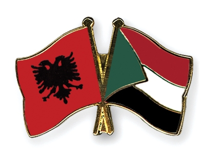 Fahnen Pins Albanien Sudan