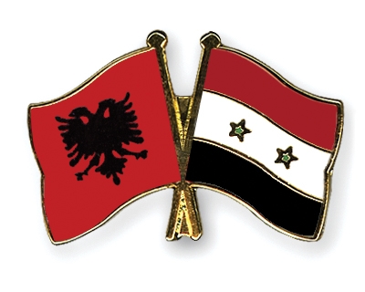Fahnen Pins Albanien Syrien