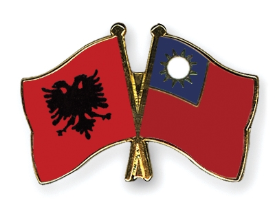 Fahnen Pins Albanien Taiwan