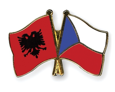 Fahnen Pins Albanien Tschechische-Republik