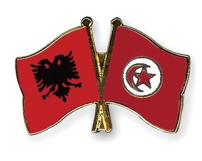 Fahnen Pins Albanien Tunesien