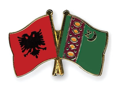 Fahnen Pins Albanien Turkmenistan