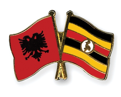 Fahnen Pins Albanien Uganda