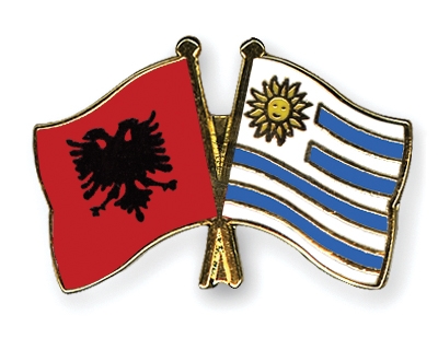 Fahnen Pins Albanien Uruguay
