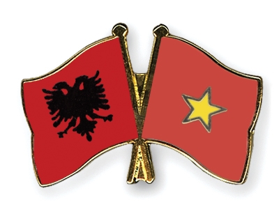 Fahnen Pins Albanien Vietnam