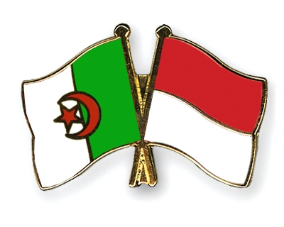 Fahnen Pins Algerien Indonesien
