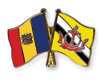Fahnen Pins Andorra Brunei-Darussalam