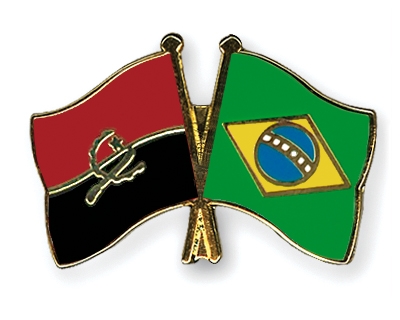 Fahnen Pins Angola Brasilien