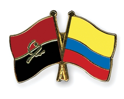 Fahnen Pins Angola Kolumbien