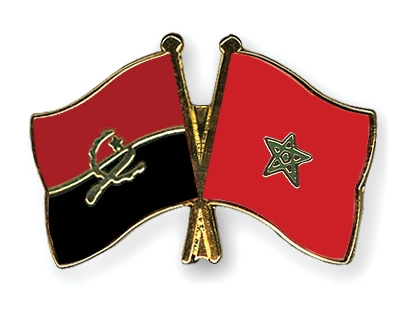 Fahnen Pins Angola Marokko