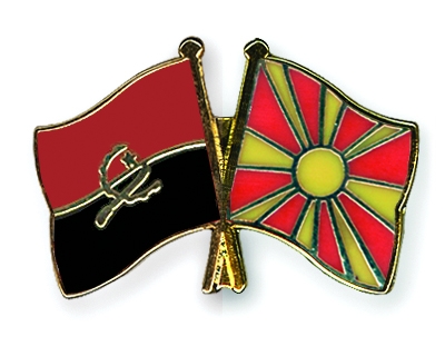 Fahnen Pins Angola Mazedonien